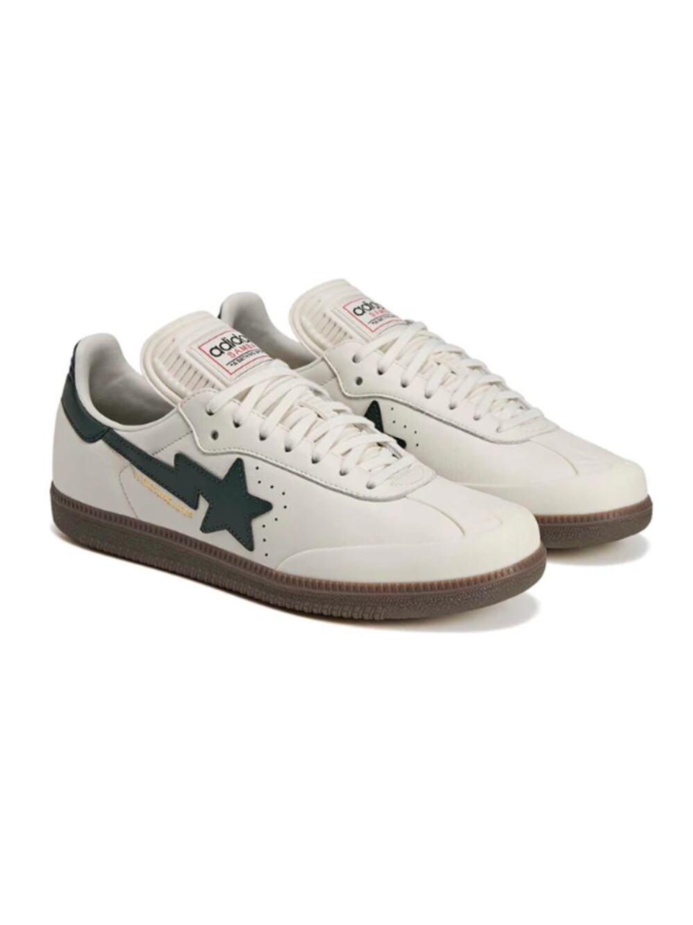 BAPE Adidas Samba Off White Shadow Green Gum Sneakers Size 10